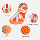 Chaussures pour chien Truelove mesh respirant antidérapantes - Orange - 1