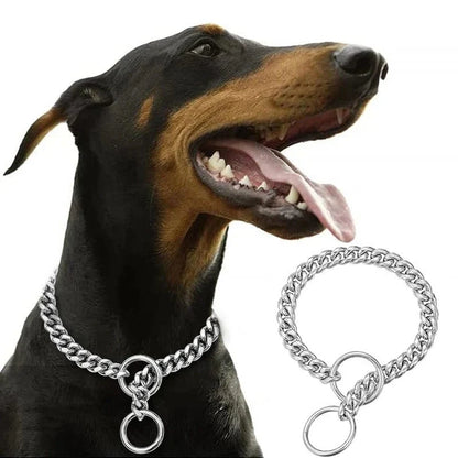 Collier chaîne en acier inoxydable 304l, design brillant pour chien, inoxydable