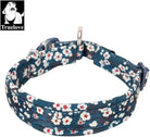 Collier pour chien motif floral en coton bleu Truelove avec duraflex ultra-résistante