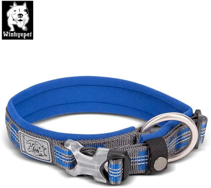 Collier pour chien Truelove bleu en néoprène ultra doux résistant à l’eau