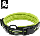 Collier chien Truelove noir et vert lime avec bandes réfléchissantes et boucle à dégagement rapide