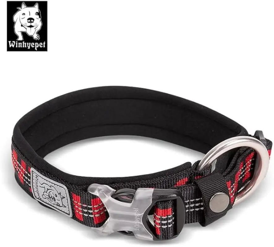 Collier pour chien Truelove noir en néoprène ultra doux, résistant à l’eau, avec boucle rapide