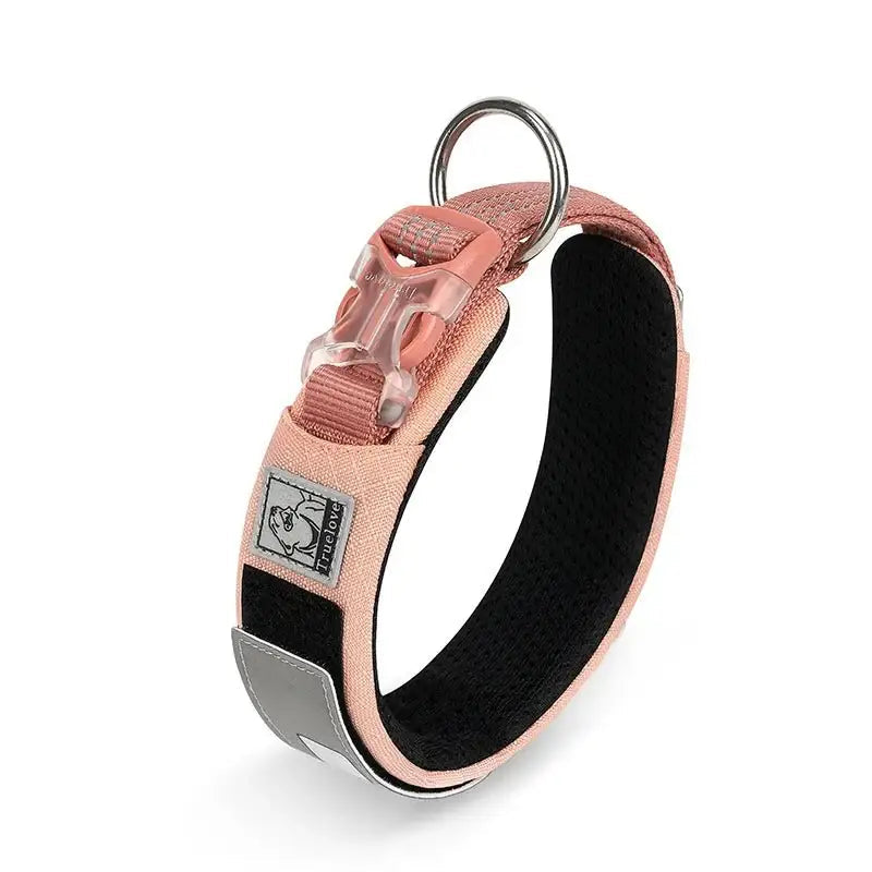 Collier pour chien en nylon Cordura avec patch personnalisable et boucle en plastique