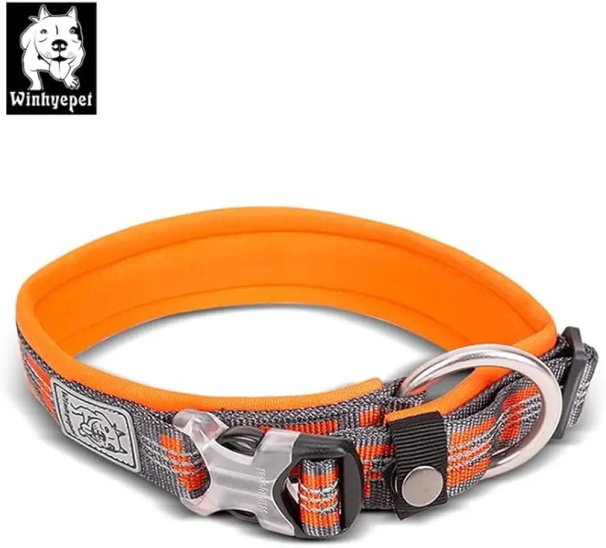 Collier pour chien Truelove orange en néoprène ultra doux et résistant à l’eau