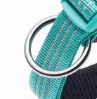 Collier chien Truelove en nylon Cordura vert olive avec patch personnalisable et couture réfléchissante