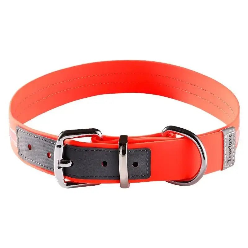 Collier pour chien Truelove orange avec bande réfléchissante, zinc anti-rouille