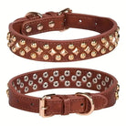 Collier clouté pour chien style vintage en simili cuir avec clous décoratifs robustes