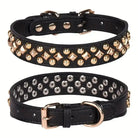 Collier en simili cuir pour chien avec clous décoratifs, style vintage robuste