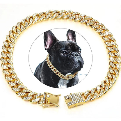 Collier cubain orné de diamants, conviendrait aux chiens, est-il dur à porter
