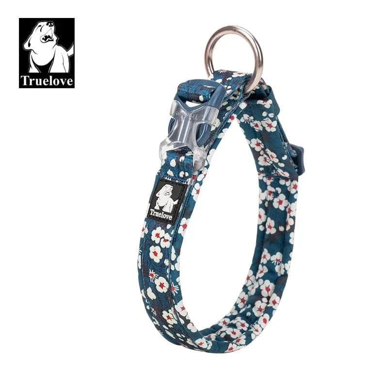 Collier floral en alliage d’aluminium avec boucle duraflex® ultra-résistante et anneau métallique