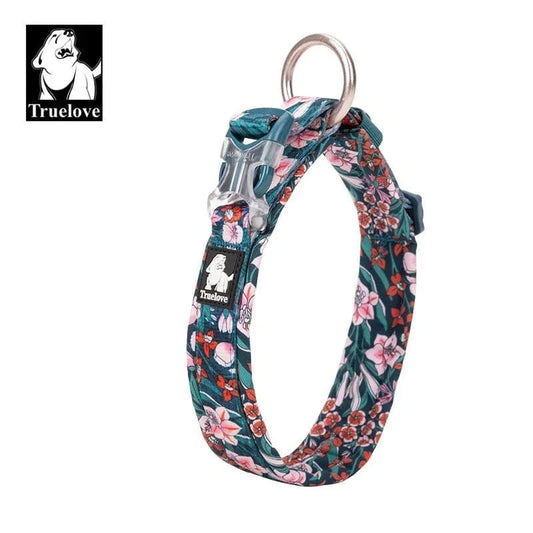 Collier floral pour chien en alliage d’aluminium avec boucle duraflex® ultra-résistante