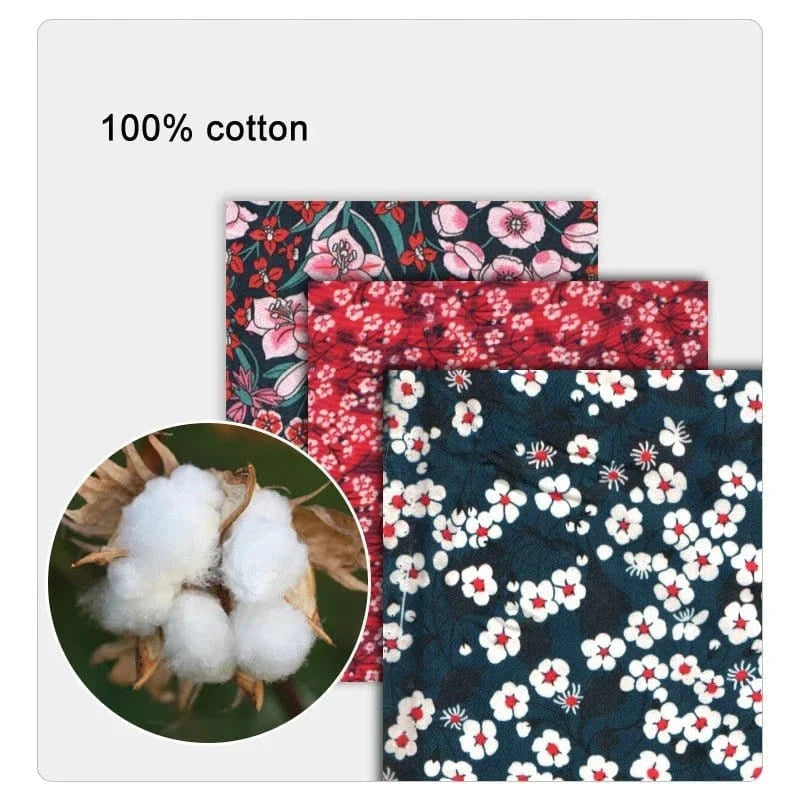 Tissu coton floral avec touches de collier floral et alliage d’aluminium pour style cool