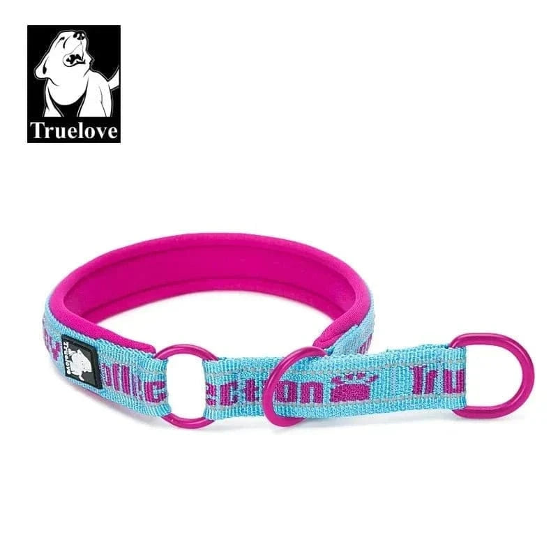 Collier Marquage Truelove en Nylon Rembourré rose et bleu, réfléchissant neuf SBR XXS à XXXL