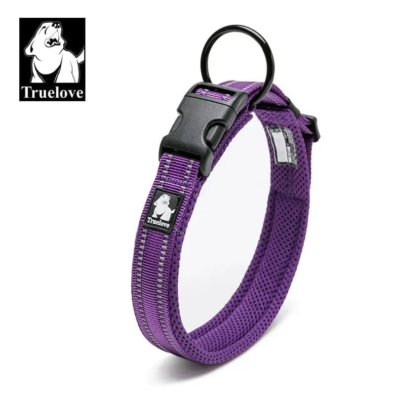 Collier Réfléchissant Truelove Premium en maille douce violette avec boucle duraflex