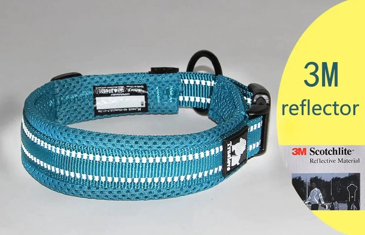 Collier Truelove en maille douce turquoise avec boucle Duraflex et bandes réfléchissantes