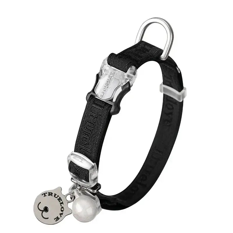 Collier pour petit chien Truelove en nylon résistant avec grelot intégré et boucle en argent