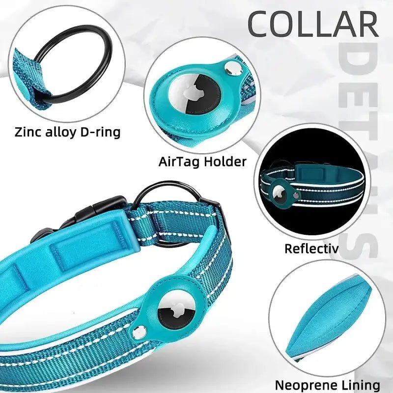Collier réfléchissant avec emplacement AirTag - Kaki (No Airtag) - S