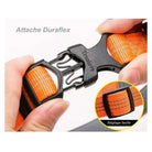 Collier chien truelove ajustable orange et gris avec bouclier en plastique noir