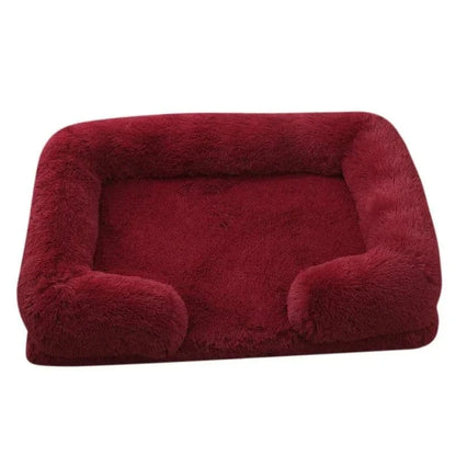 Burgundy plush coussin amovible pour confort optimal et entretien facile dans Coussin Douillet pour Nuits Paisibles