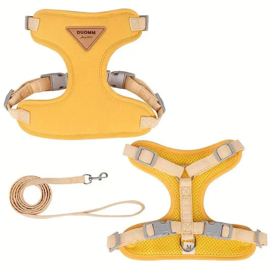Ensemble Harnais Anti - Traction avec Laisse 1,5 Mètre - Jaune - XS