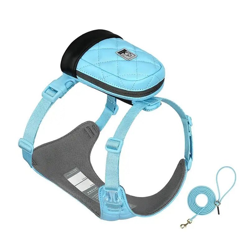 Harnais pour chien Truelove biosourcé 3-en-1 avec petit sac et laisse assortie