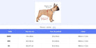 Diagramme de taille pour harnais petit chien Ensemble harnais petit chien Truelove Style, prêt à l’emploi avec laisse assortie et ensemble harmonieux