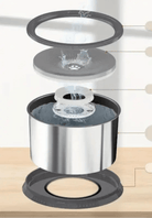 Schéma explosé de la gamelle anti-éclaboussures pour chien en inox grande capacité 6L