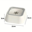 Gamelle antidérapante pour chien, grande capacité, plateau blanc avec dimensions