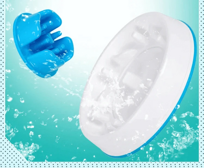 Paw cleaner bleu blanc pour gamelle anti-glouton et moyens chiens pour aliments secs
