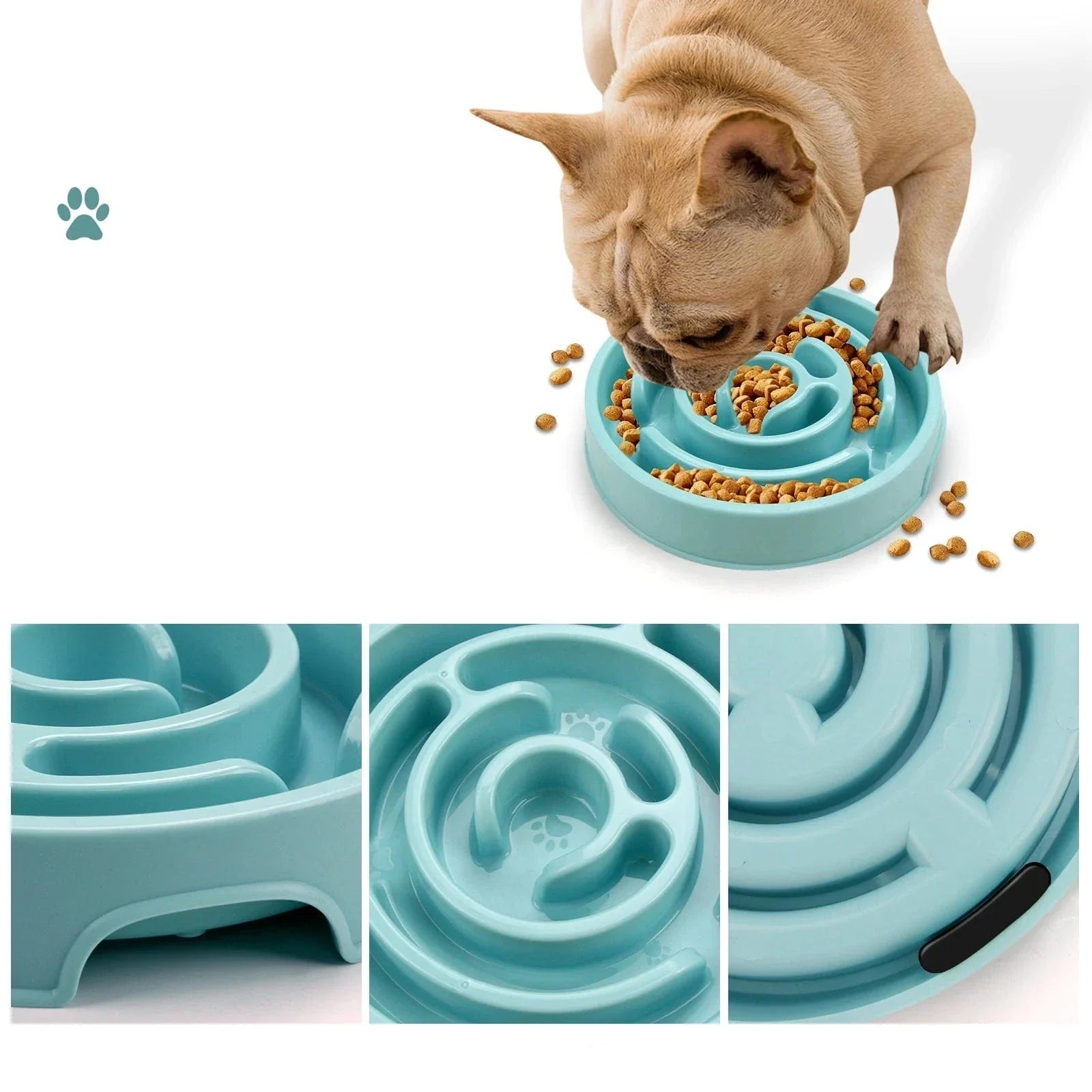 Gamelle d alimentation lente pour chien, facile à nettoyer, réduit la vitesse d’alimentation