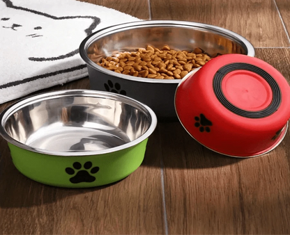 Bol d’alimentation en acier inoxydable gamelle antidérapante pour accessoires pour chiens