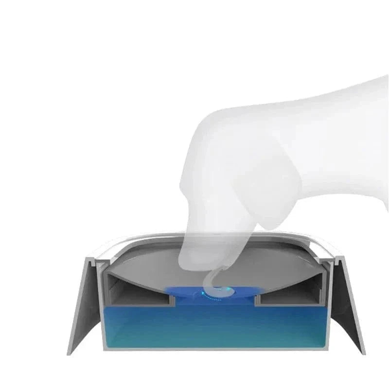 Bol d’eau auto-remplissant pour chats avec plaque flottante Gamelle d’Eau Anti Éclaboussures 1,5L