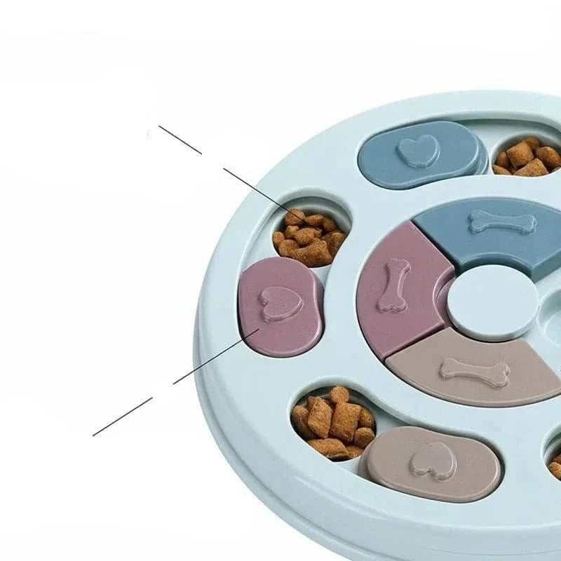 Gamelle d’enrichissement interactive qui ralentit l’ingestion et est facile à nettoyer