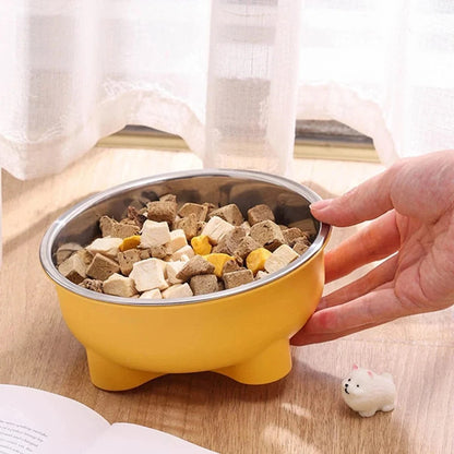 Gamelle en acier inoxydable facile à nettoyer avec support coloré, parfait pour accessoires pour chiens