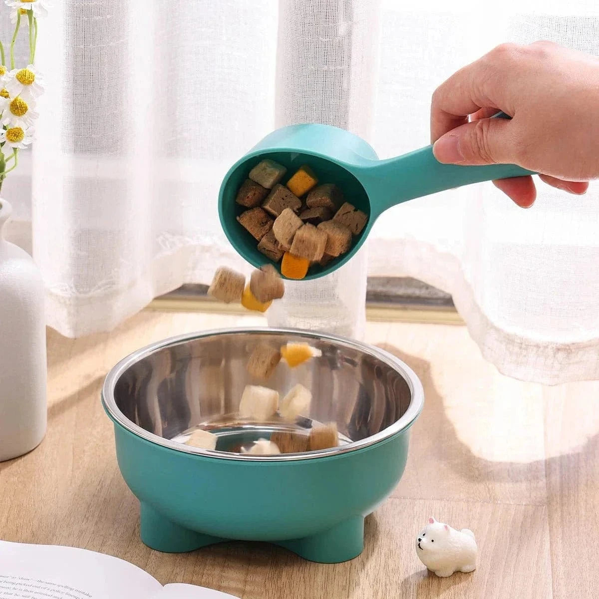Gamelle en Inox avec Support de Couleur facile à nettoyer pour chiens en acier inoxydable