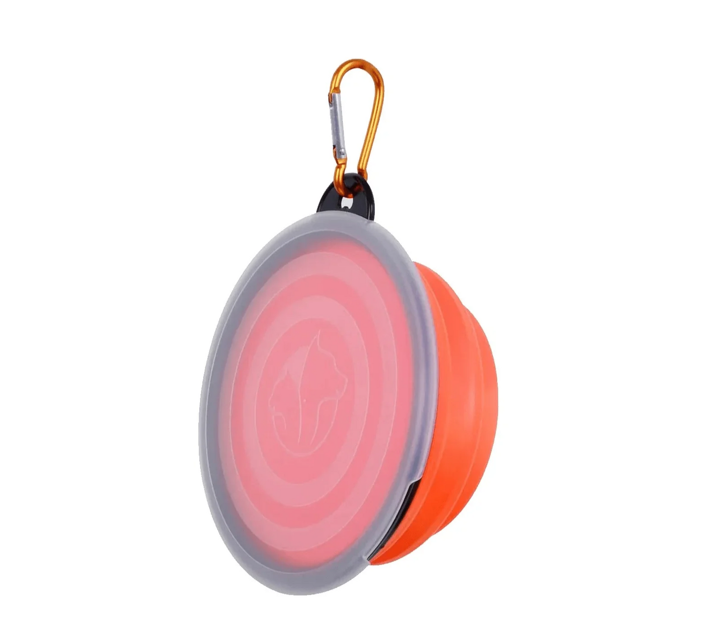 Bol en silicone avec mousqueton, facile à nettoyer, plastique souple, adapté aux animaux
