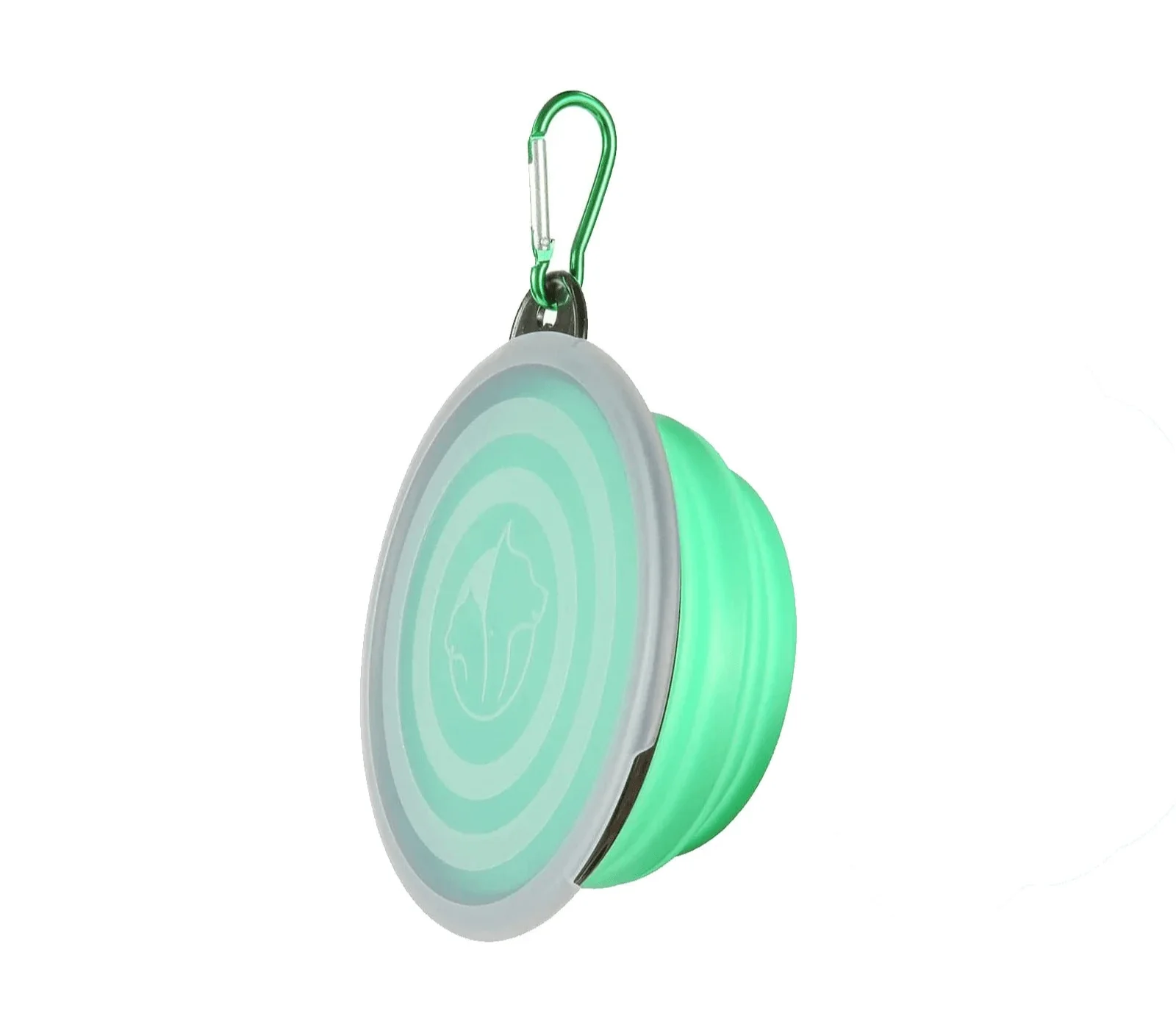 Gamelle en Silicone avec Mousqueton 350 ml, facile à nettoyer et adaptée aux animaux
