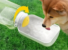 Gourde pour chien 2 en 1 avec compartiment croquettes, bouteille d’eau et friandises