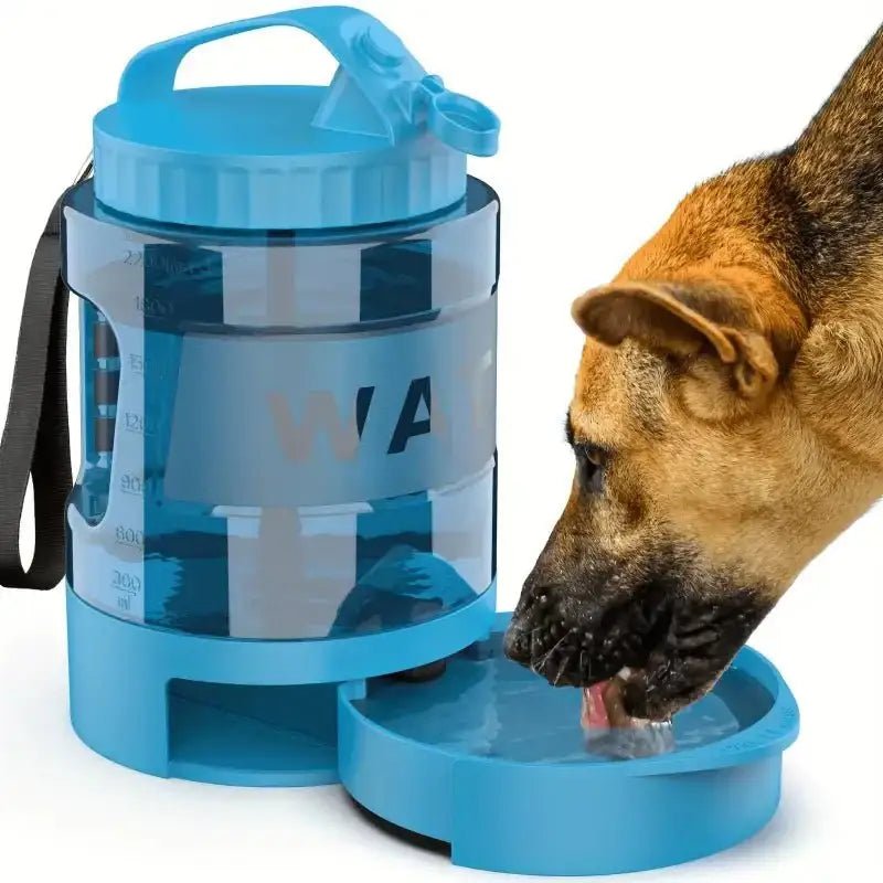 Gourde pour chien grande capacité avec réservoir, gourde de voyage pour chien avec bol intégré