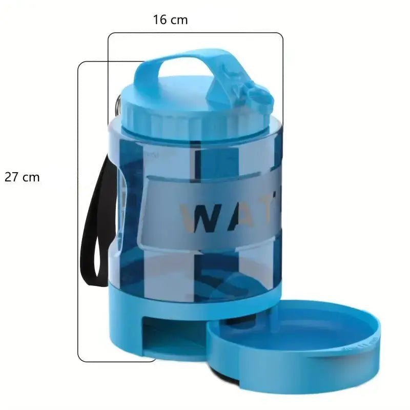 Gourde pour chien grande capacité avec réservoir, gourde de voyage pour chien avec bol intégré