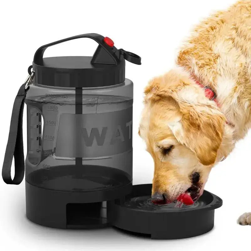 Gourde pour chien grande capacité avec gamelle portable pour chien avec réservoir 2,2L