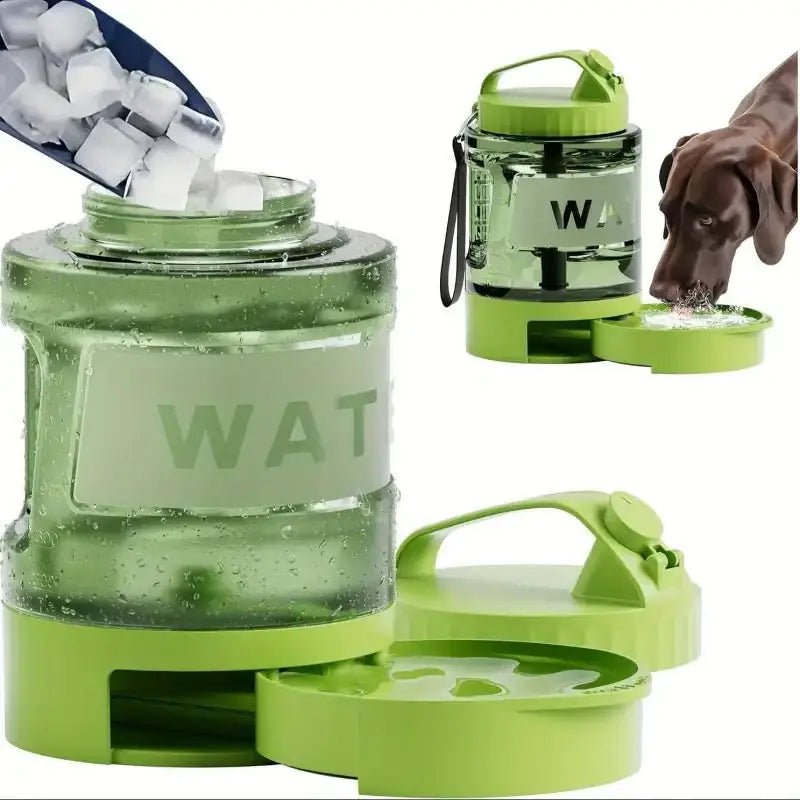 Gourde pour chien grande capacité avec réservoir, bouteille de randonnée pour chien