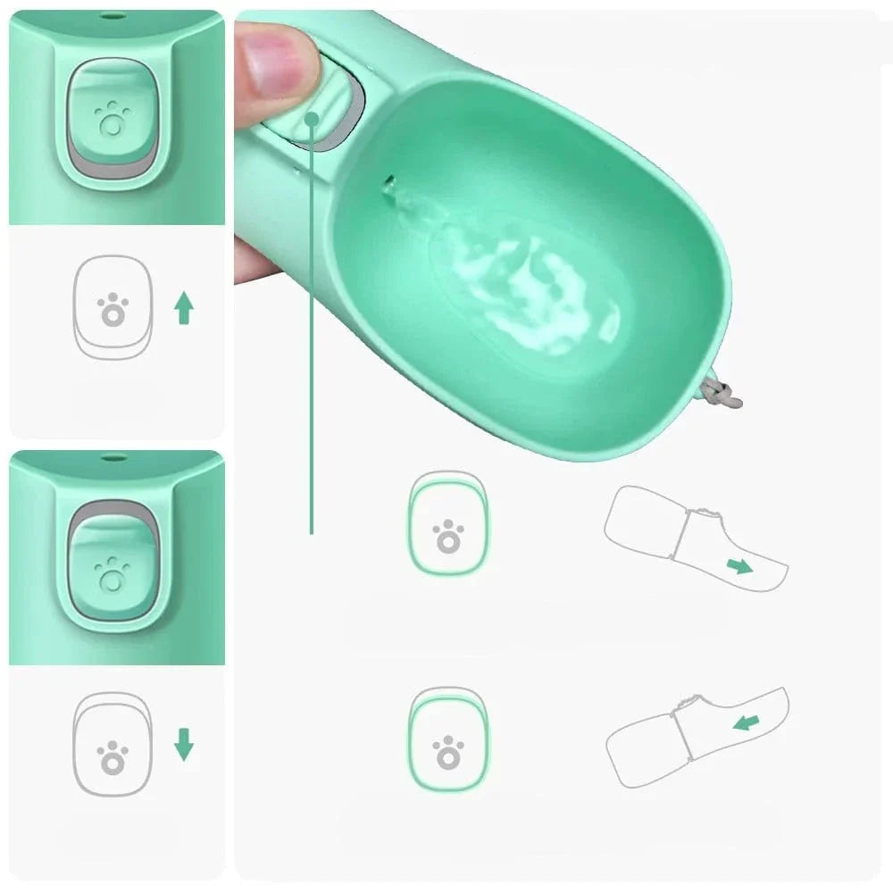 Gourde d’Eau Portable avec bouteille d’eau portable, pratique pour animaux en déplacement