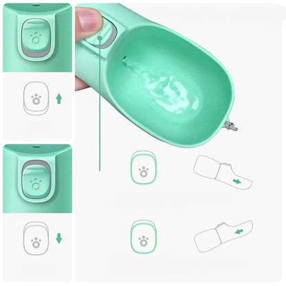 Gourde d’Eau Portable avec bouteille d’eau portable, pratique pour animaux en déplacement