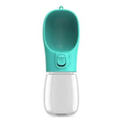 Gourde d’eau portable pour chien anti fuite en teal et claire, idéale pour voyage