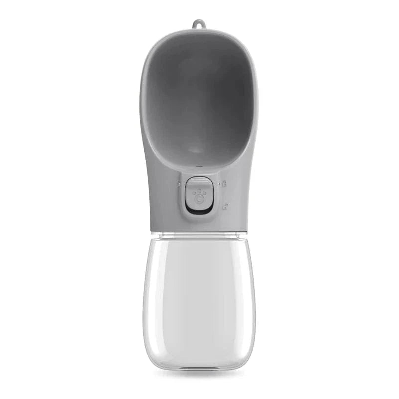 Portable gris et transparent gourde d’eau pour animal, idéale comme bouteille d’eau portable