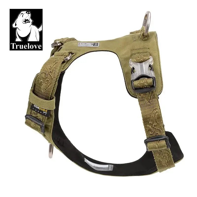 Harnais chien anti traction Colorado Plus Truelove imperméable en vert olive