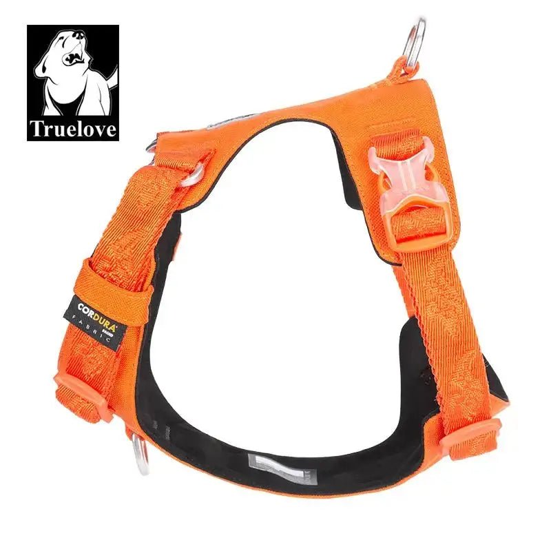 Harnais chien anti traction Colorado Plus Truelove imperméable avec rembourrage noir et réflecteur