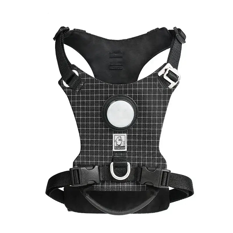 Harnais chien anti traction Truelove avec LED rechargeable, support GPS et D-ring durable
