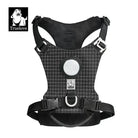 Harnais chien anti traction Truelove avec support GPS, LED rechargeable et motif à grille